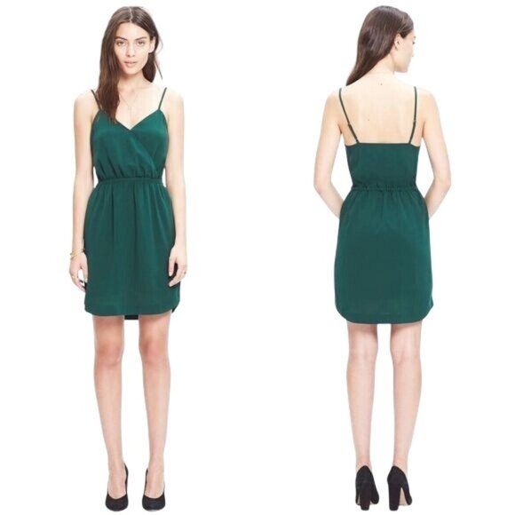 Madewell Wrap Front Cami Sundress in Bowling Green With Pockets Size 4 - Picture 1 of 15